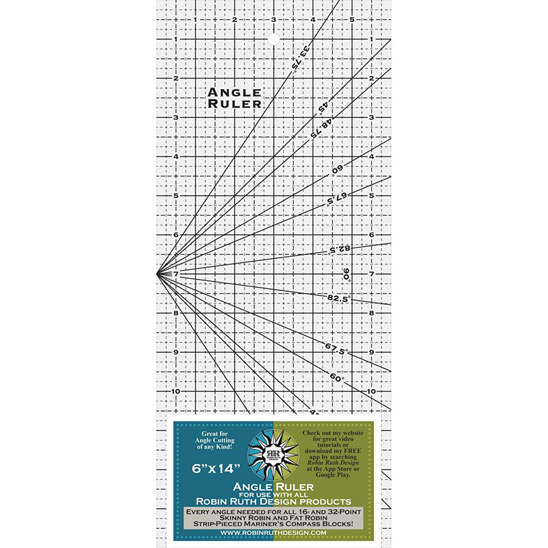 6" x 14" Angle Ruler by Robin Ruth Design
