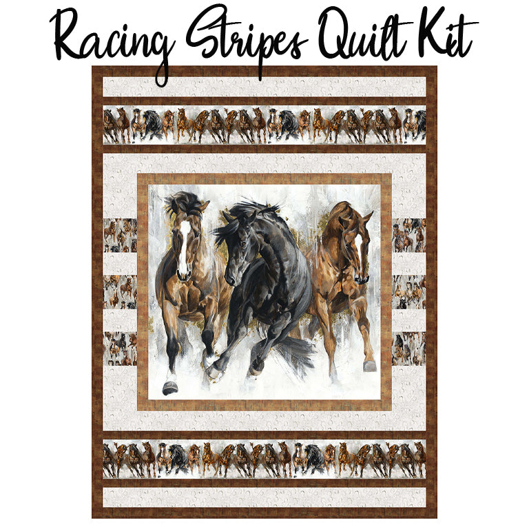 Racing Stripes Quilt Kit with Stallion from Northcott