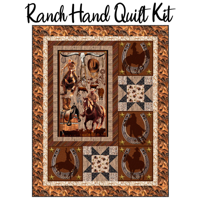 Ranch Hand Quilt Kit with Spurs & Spirits from Blank