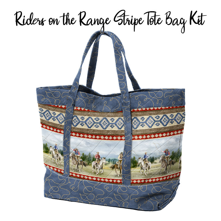 Riders on the Range Stripe Tote Bag Kit from Wilmington