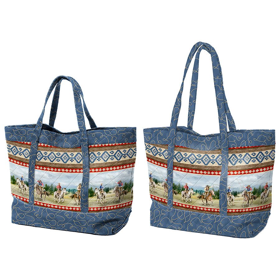Riders on the Range Stripe Tote Bag Kit from Wilmington
