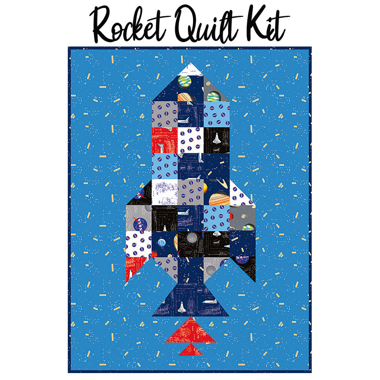 Rocket Quilt Kit with Outer Space from Riley Blake