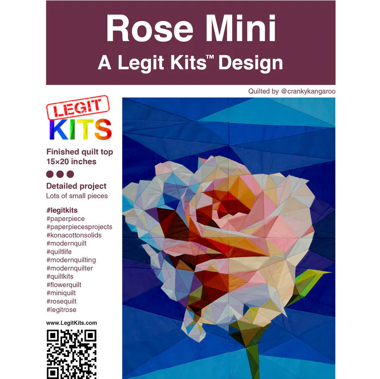 Rose Mini Foundation Paper Pieced Quilt Pattern by Legit Kits Design