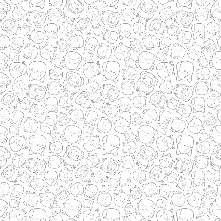 Squishmallows Outlines White