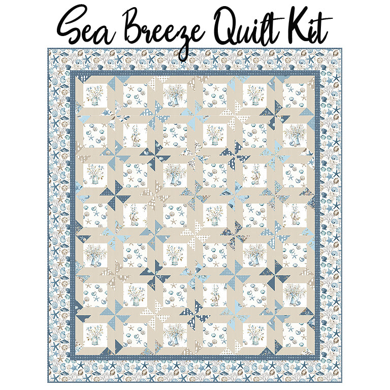 Sea Breeze Quilt Kit with Blue Escape Coastal from Riley Blake