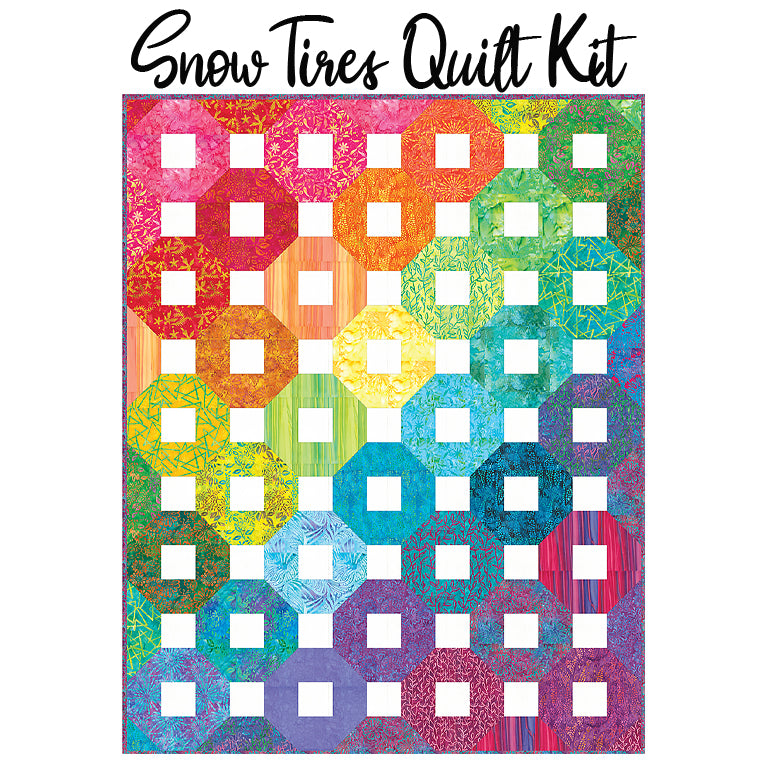Snow Tires Quilt Kit with Chroma Batiks from Moda
