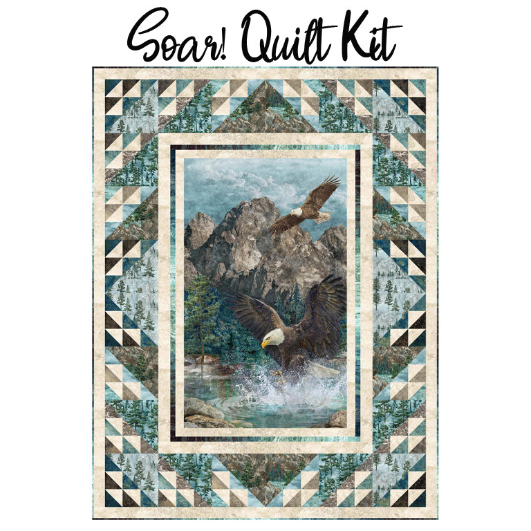 Soar! Quilt Kit with Stonehenge Eagle Pass from Northcott