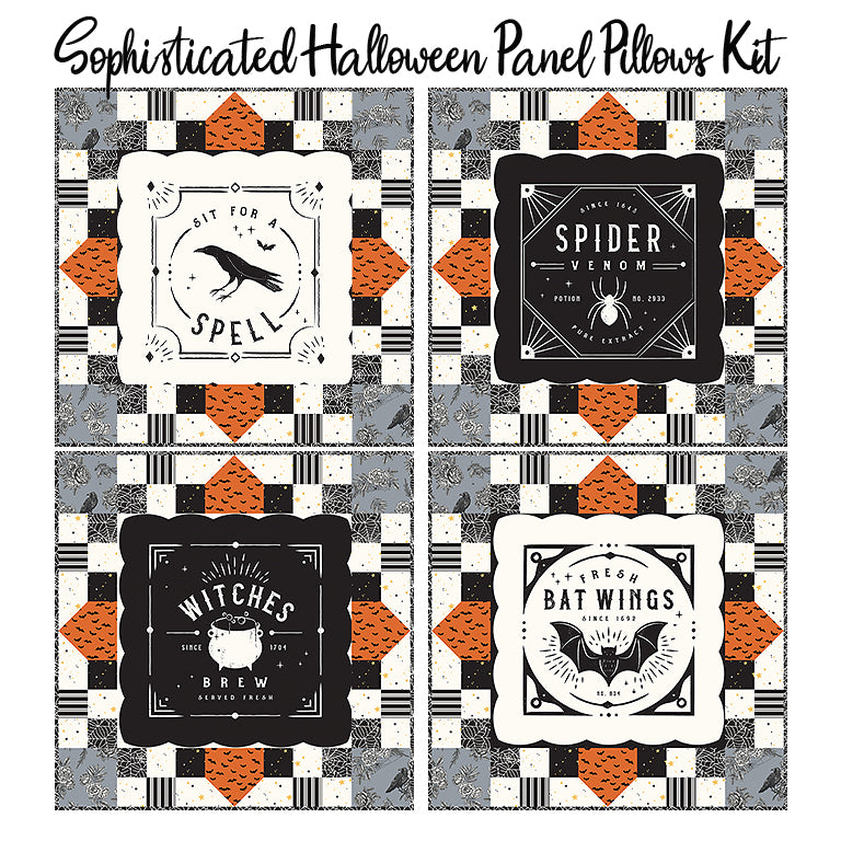 Sophisticated Halloween Panel Pillows Kit from Riley Blake