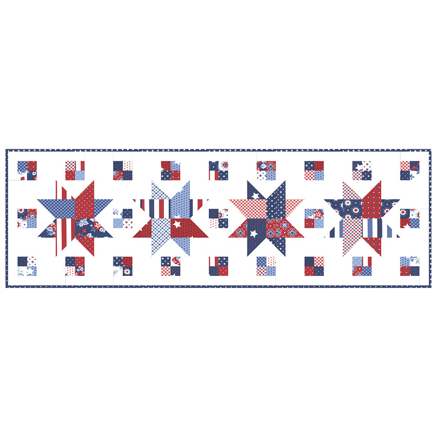 Woven Stars Table Runner Pattern by Branch & Blume