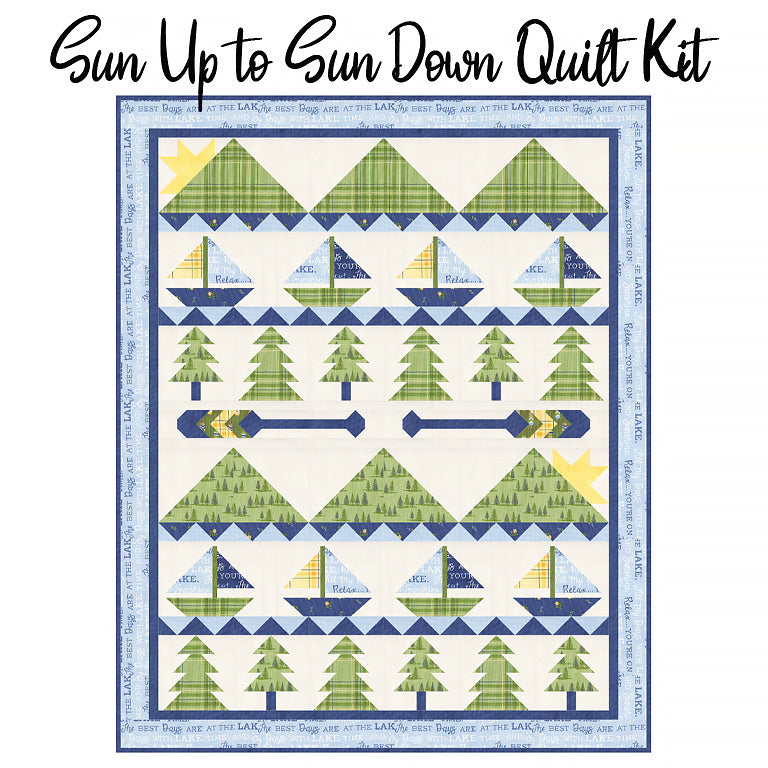 Sun Up to Sun Down Quilt Kit with On Lake Time from Moda