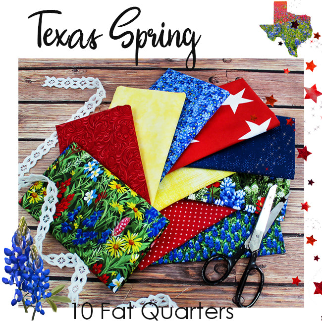 Texas Spring 2025 Fat Quarter Bundle from Fort Worth Fabric Studio