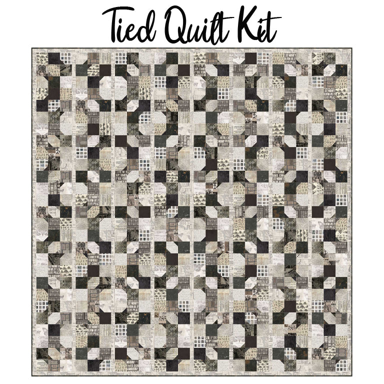 Tied Quilt Kit with Eclectic Elements Palette - Charcoal from Free Spirit