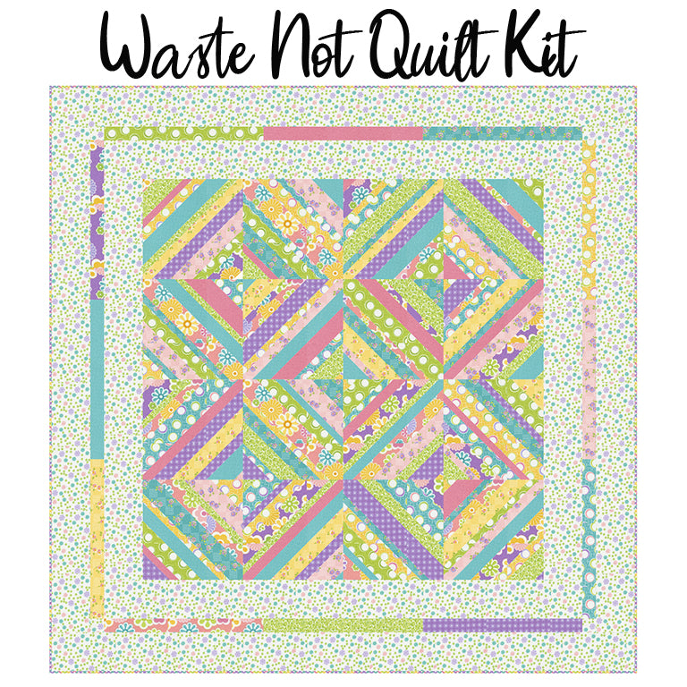 Waste Not Quilt Kit with On The Bright Side from Moda