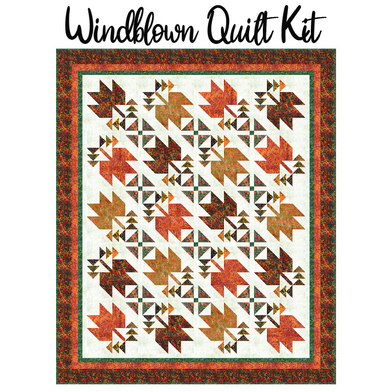 Windblown Quilt Kit with Changing Seasons Batiks from Banyan Batiks