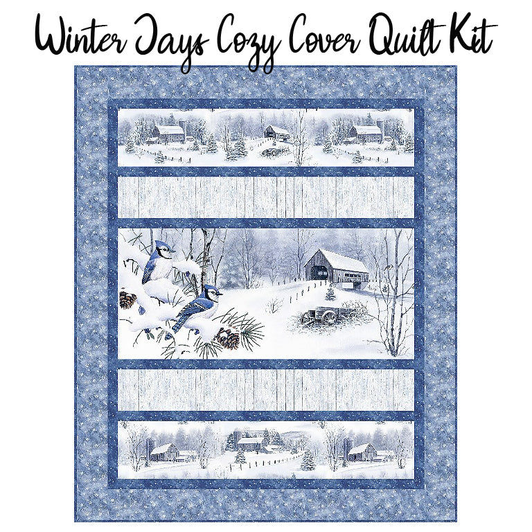 Winter Jays Cozy Cover Quilt Kit from Northcott
