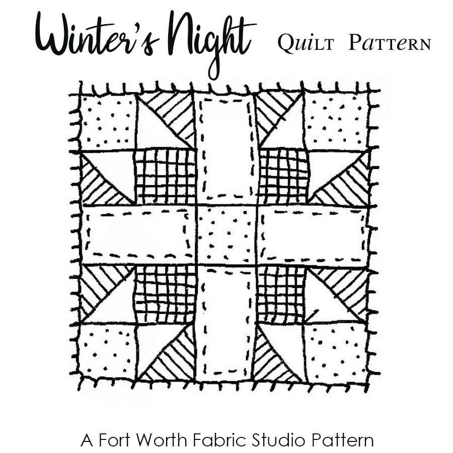 2024 Winter's Night Project WEEKLY PDF PATTERN from Fort Worth Fabric Studio