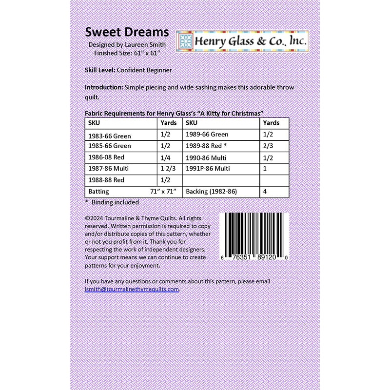 Sweet Dreams Quilt Pattern by Tourmaline & Thyme Quilts