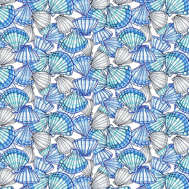 Sandy Toes Packed Shells Blue