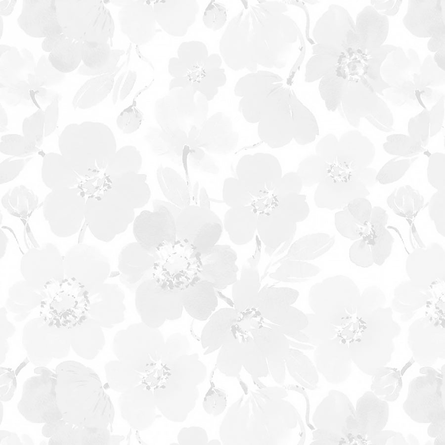 Berry Sweet Tonal Poppies White