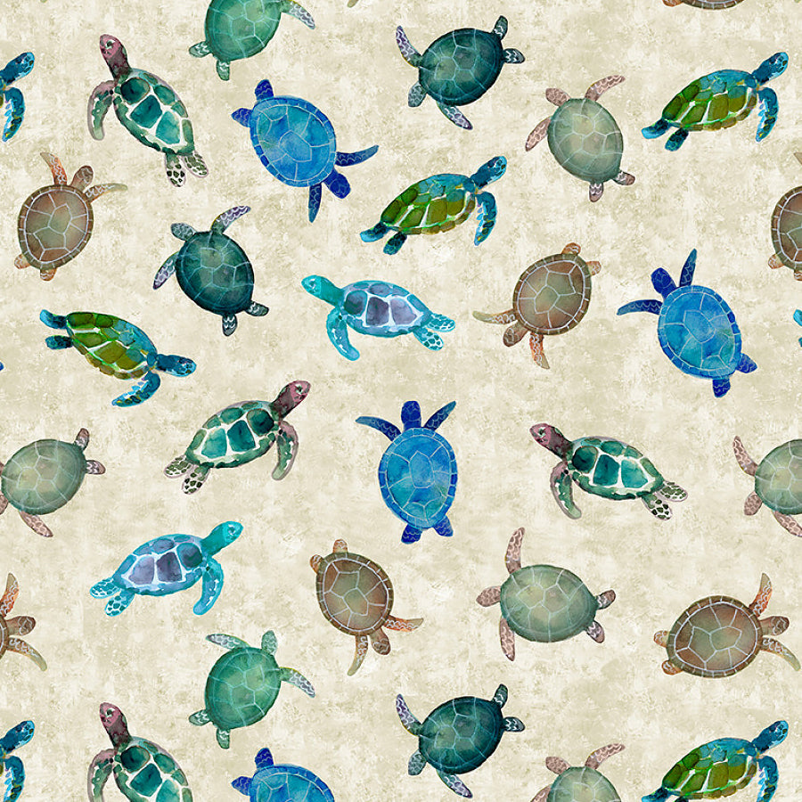 Coral Reef Turtles Khaki