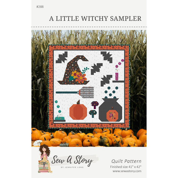 A Little Witchy Sampler Mini Quilt Pattern by Jennifer Long