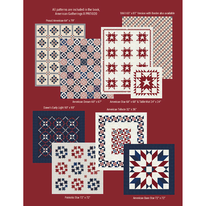 Patriotic Star Quilt Kit with American Gatherings II from Moda