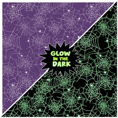 Toil & Trouble Glow in the Dark Spiderweb Purple