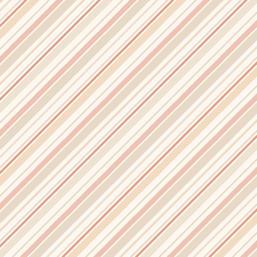 Blessed by Nature Diagonal Stripe Cream/Peach