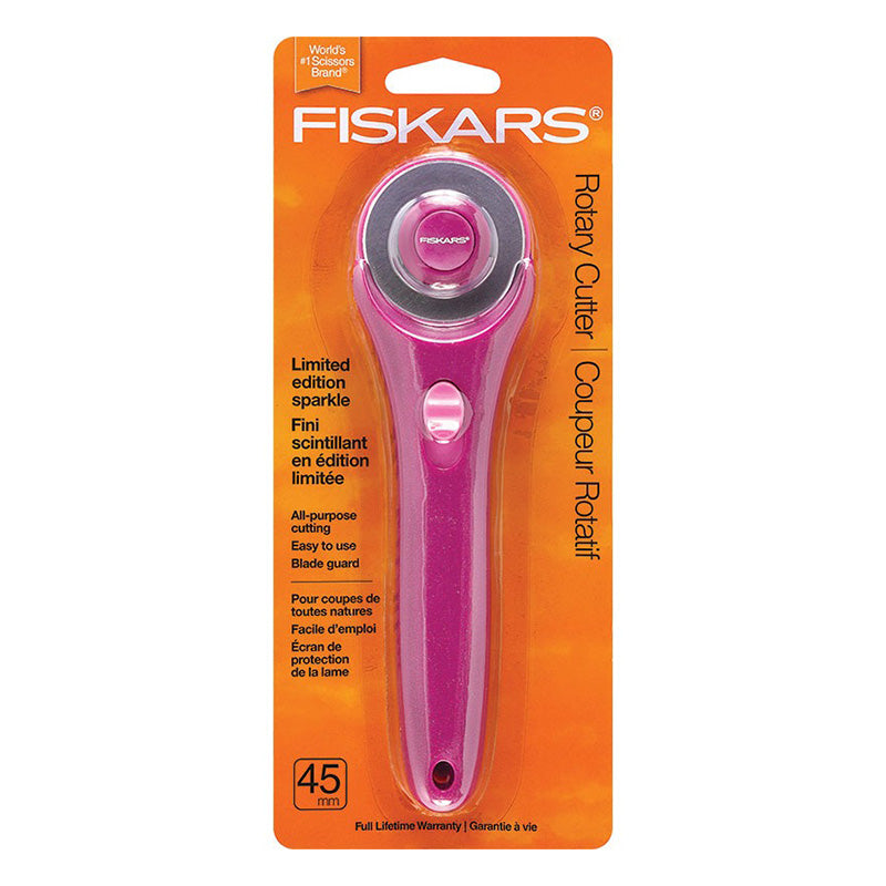 Fiskars 45MM Rotary Cutter in Berry Sparkle