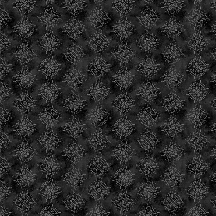Autumn Light Ornamental All Over Black