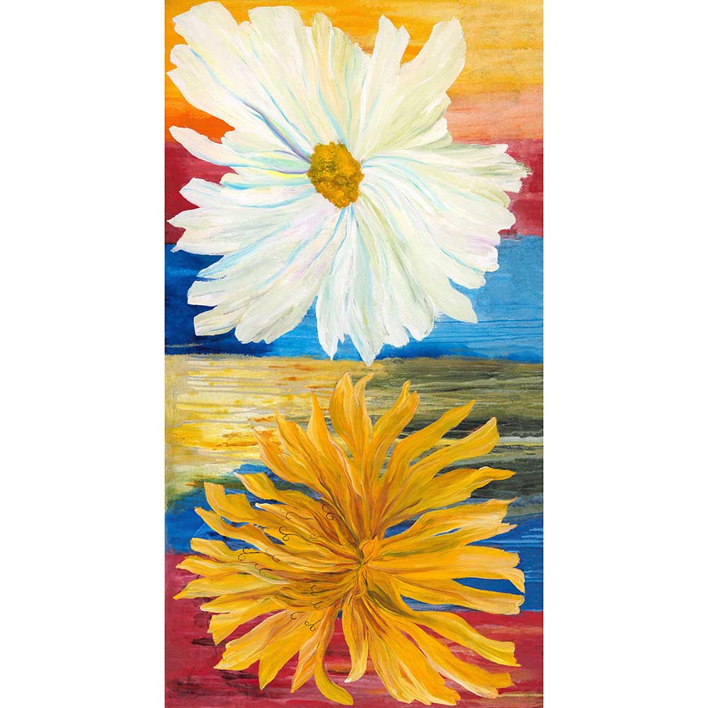Dandelions and Daisies 24" Sunflower Panel