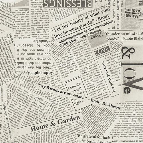 108" Wide Quilt Backing Story Newsprint