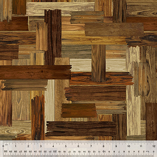 108" Wide Quilt Backing Wood Planks