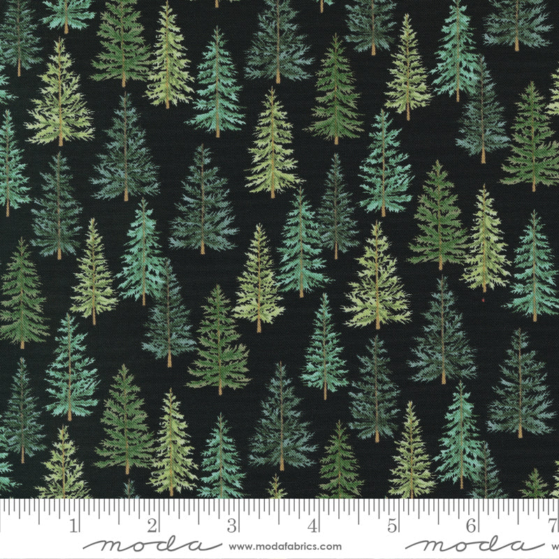 Holidays at Home Evergreen Forest Charcoal Black