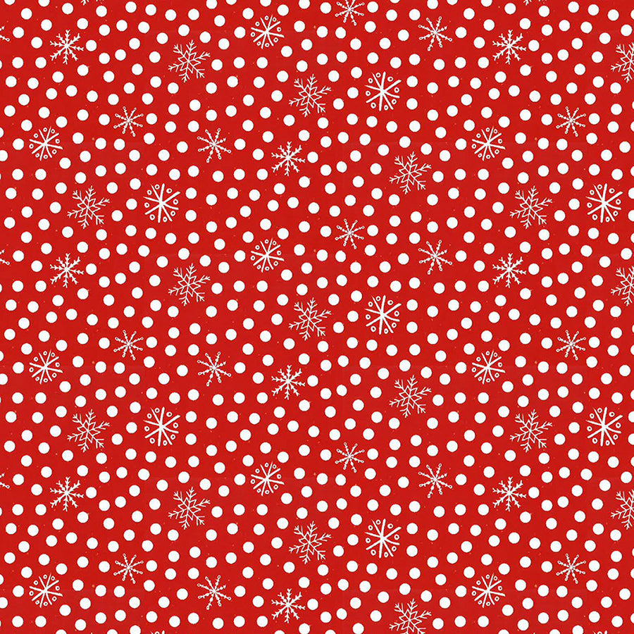 Bundle Up Snowflake & Dots Red
