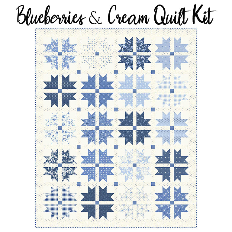 Blueberries & Cream Quilt Kit with Blueberry Delight from Moda