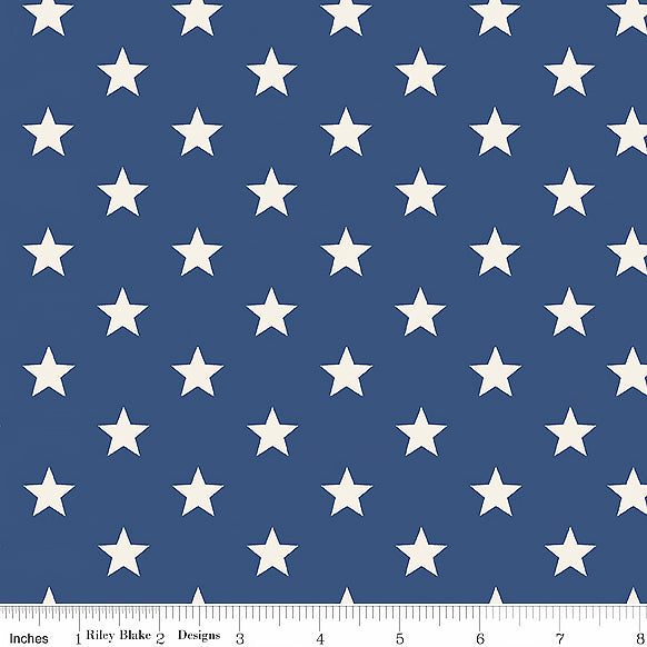 Hester & Cook Monthly Placemats July Stars Navy