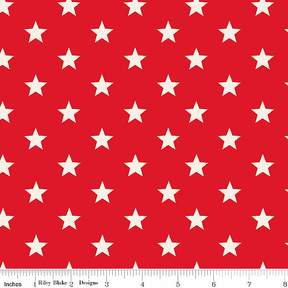 Hester & Cook Monthly Placemats July Stars Red