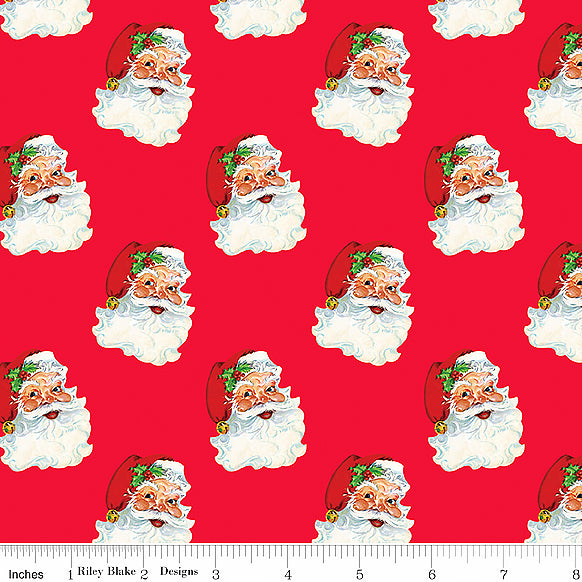 Hester & Cook Monthly Placemats December Santa Red
