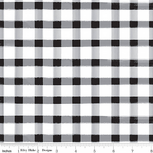 Monthly Placemats Gingham Black