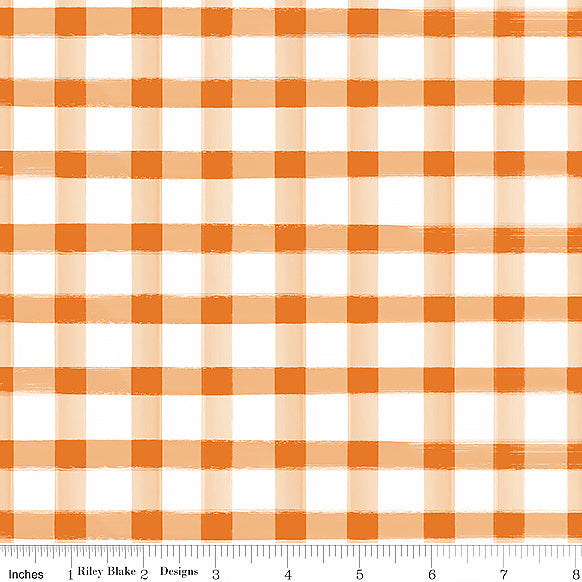 Monthly Placemats Gingham Orange