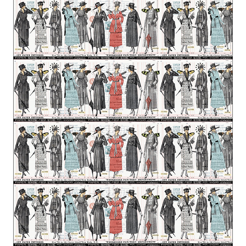 Sew Journal Paper Pattern Fashion Border Stripe White