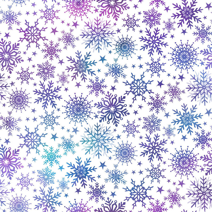 Angels on High Snowflakes White/Multi