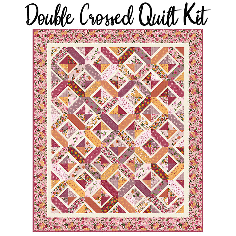Double Crossed Quilt Kit with Petal Song from Riley Blake