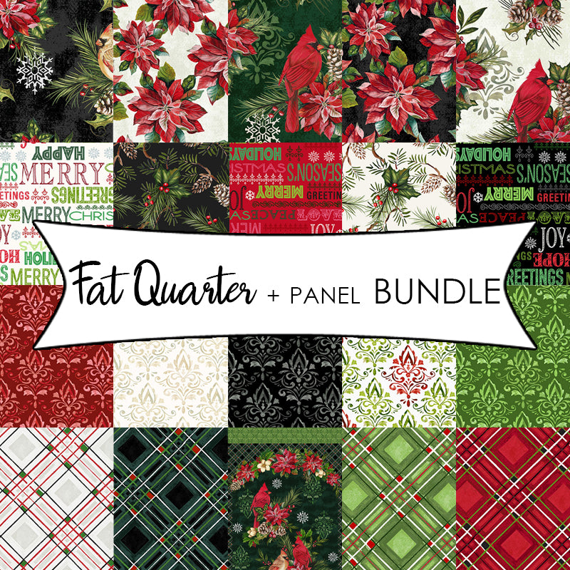 Holiday Greetings Fat Quarter + Panel Bundle