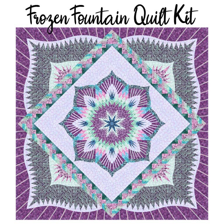 Frozen Fountain Quilt Kit with Vintique Batiks from Banyan Batiks