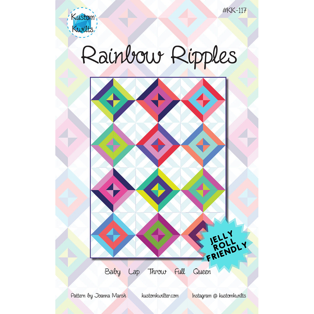 Rainbow Ripples Quilt Pattern by Kustom Kwilts