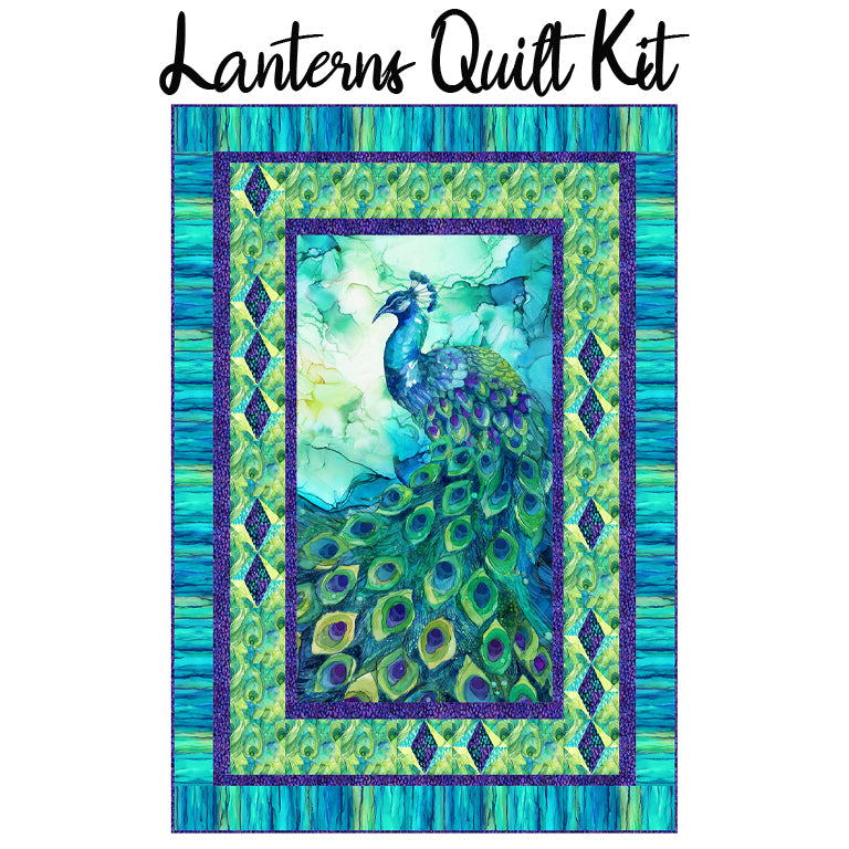 Lanterns Quilt Kit with Allure from Northcott