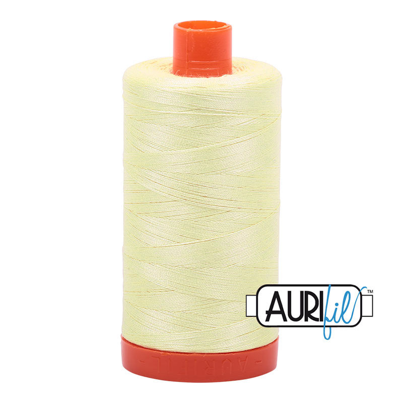 Aurifil Cotton Mako Thread Light Lemon 50wt MK50-2110