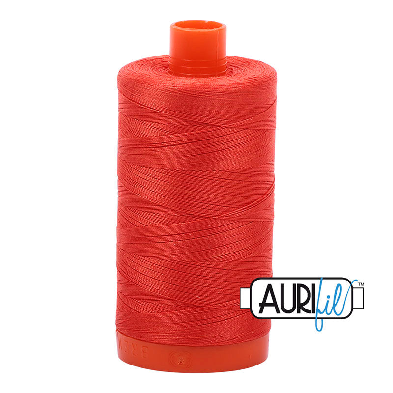 Aurifil Cotton Mako Thread Light Red Orange 50wt MK50-2277